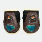 Equick - Protege-boulets Eshock Fluffy Velcro Marron