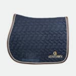 Kentucky Horsewear - Tapis De Cso Fishbone Cuir Marine