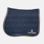 Kentucky Horsewear - Tapis De Cso Finition Cuir Logo Marine