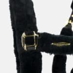 Kentucky Horsewear – Licol Mouton Plaque Noir / Or – Image 2