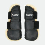 Cwd - Guêtres Mouton Amovible Cuir Velcro Noir