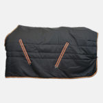 Horseware - Couverture de Box Rambo Stable Rug Medium 200g Noir Orange