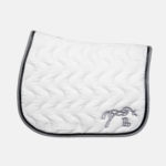 Pénélope Store - Tapis de Selle ClassiquePoint Sellier Blanc / Gris